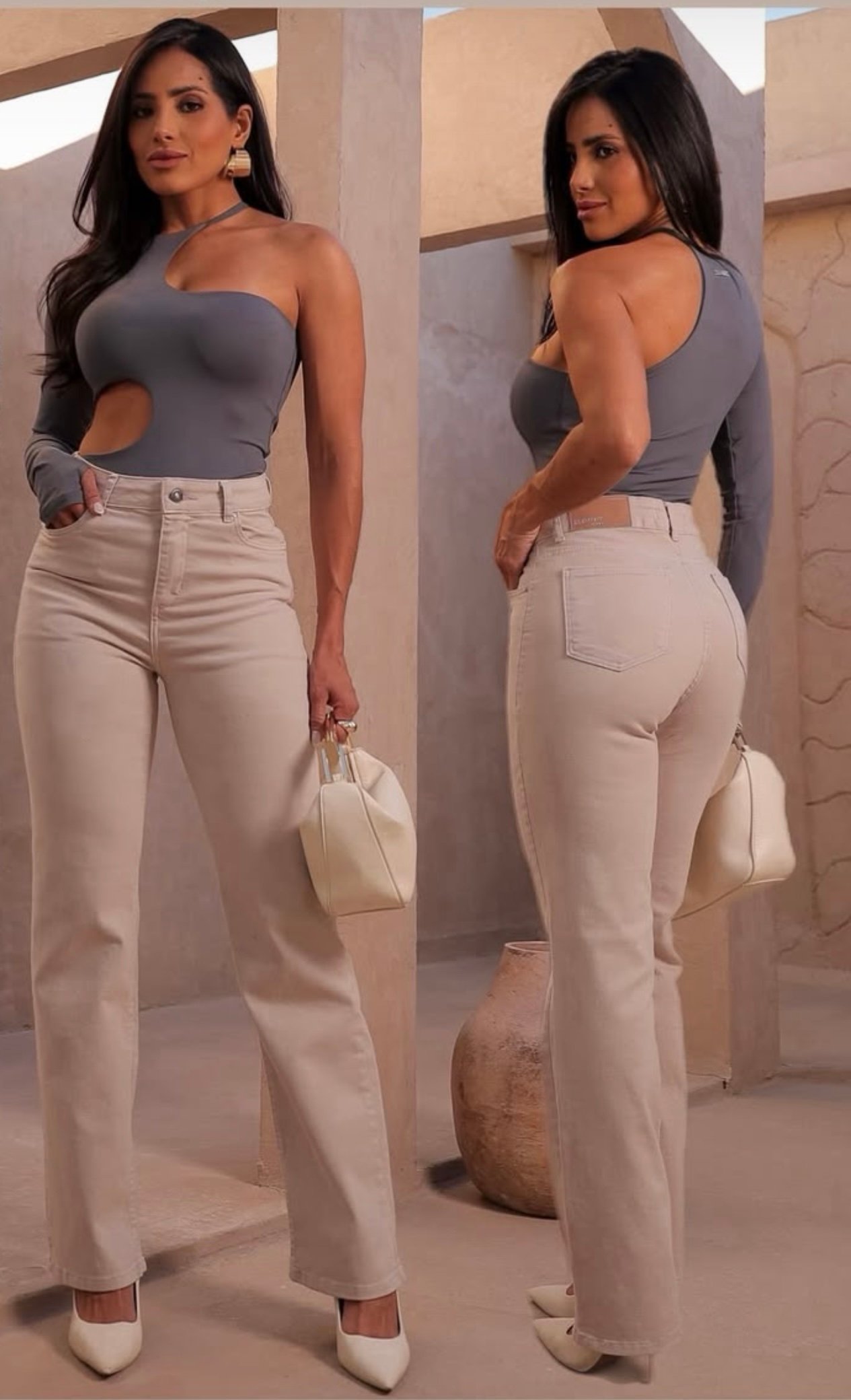 Calça reta